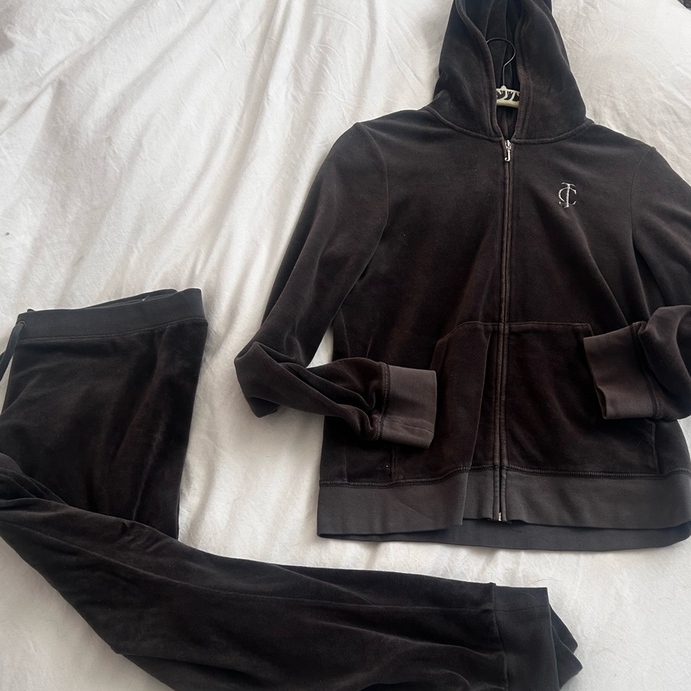 Juicy Couture Tracksuit Complete Set Pants And Jacket Gold Silver Grey Y2K VTG